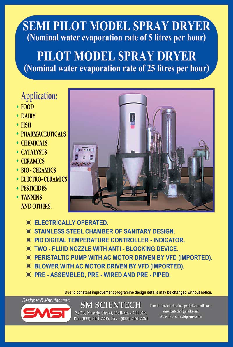 Semi Pilot Model Fluid Bed Dryer