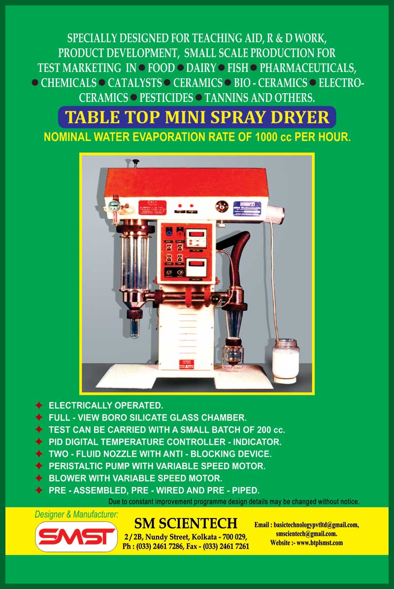 Semi Pilot Model Fluid Bed Dryer
